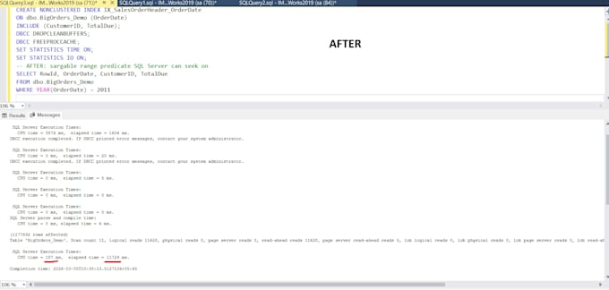 optimize sql server queries and stored procedures