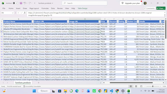 do web scraping, product scraping, product listing and data scraping for you