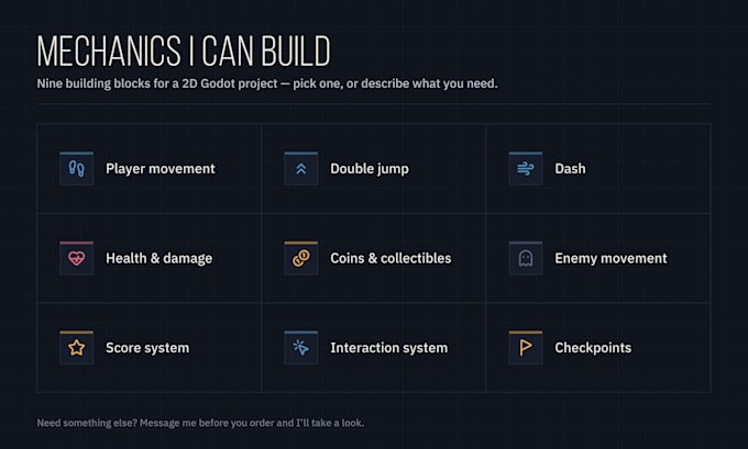 create a simple 2d game mechanic in godot