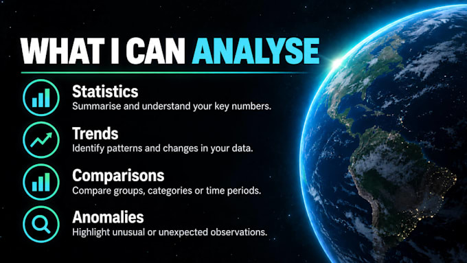 analyze your excel or CSV data and provide clear insights