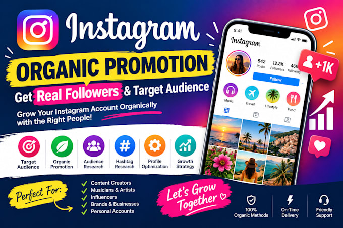 instagram organic promotion and targeted audience growth