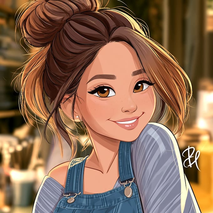 portrait into a disney style cartoon