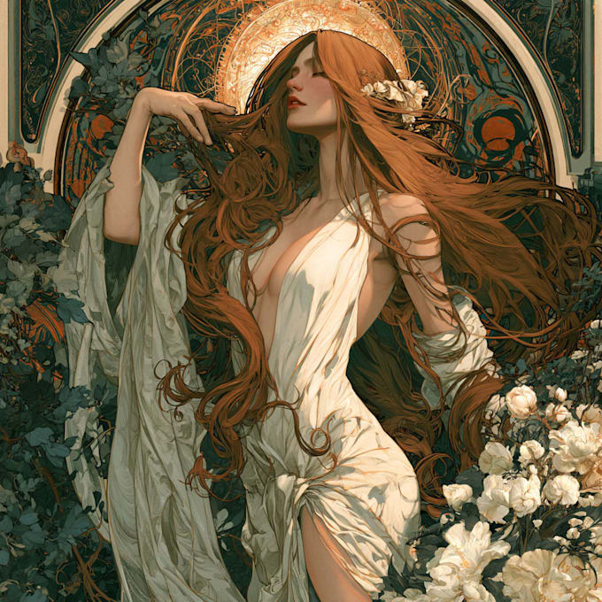 do illustrations in art nouveau style