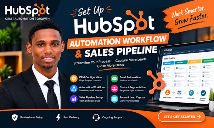 setup hubspot automation workflow and sales pipeline