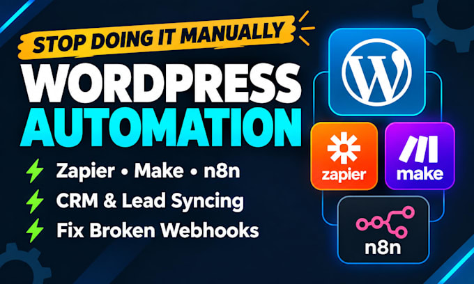 automate your wordpress website with zapier, make or n8n