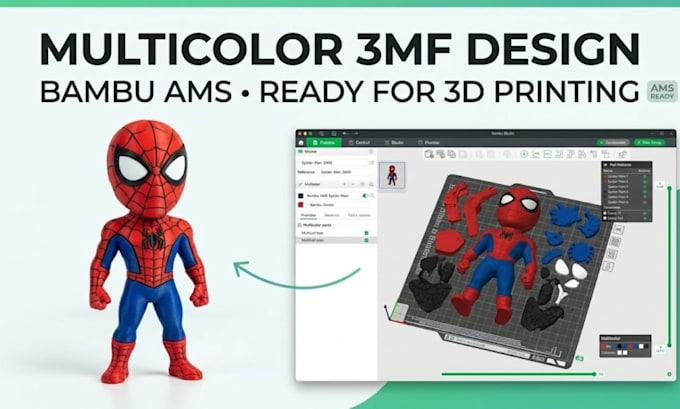 convert stl to multicolor 3mf for bambu studio and ams