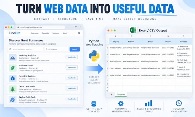 do python web scraping and data extraction