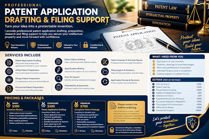 file draft register uspto provisional non provisional patent