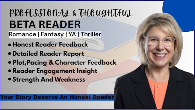 be your beta reader for romance, ya and thriller novels