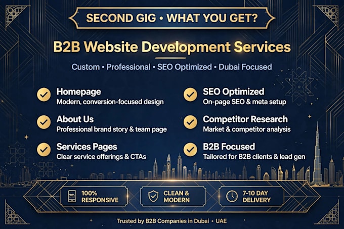 write b2b website content for dubai businesses and startups