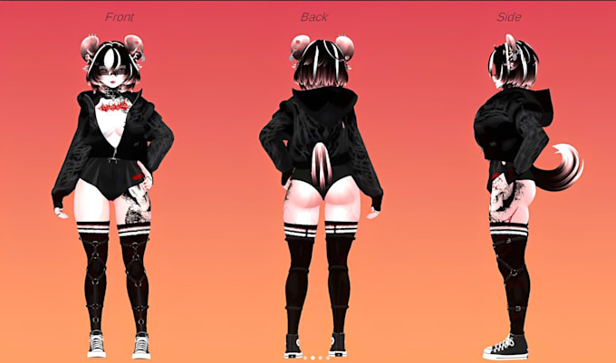 create a 3d vrchat avatar, vrc avatar, furry avatar, or vrc commission