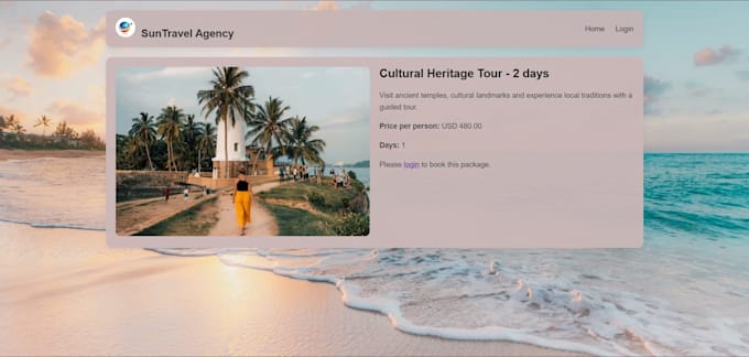 create a professional tourism agency website