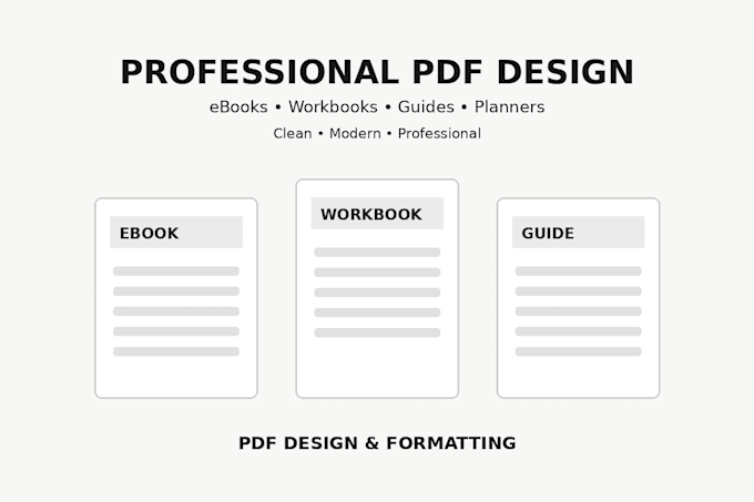design a professional PDF, ebook, workbook