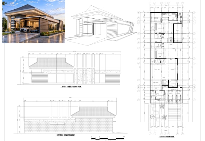 create house permit drawings and architectural plans for city approval