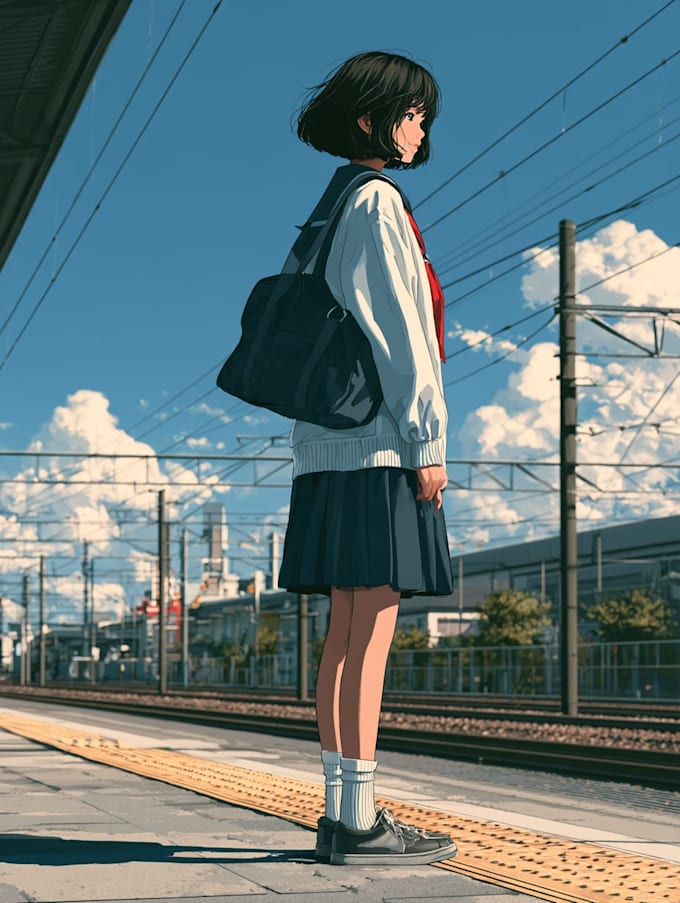draw anime illustration,  art, visual novel,