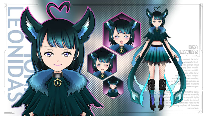 draw customized pngtuber or png tuber model avatar character