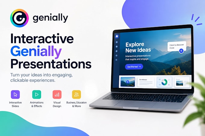 design an interactive genially presentation for business and education