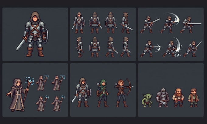 2d pixel character sprite sheet animation rpg maker mz, mv rpg maker vx ace, xp