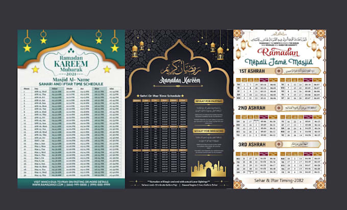 design ramadan calendar, planner islamic calendar schedule or timetable