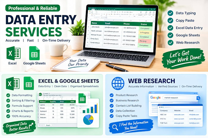 do data entry,copy paste,web reasearch and excel entry
