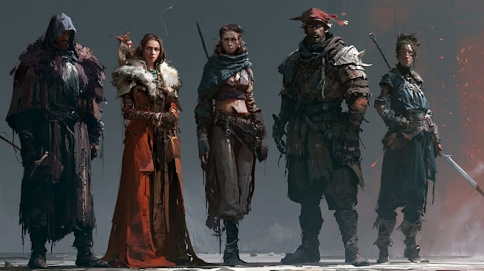 create a d and d character art and dnd art