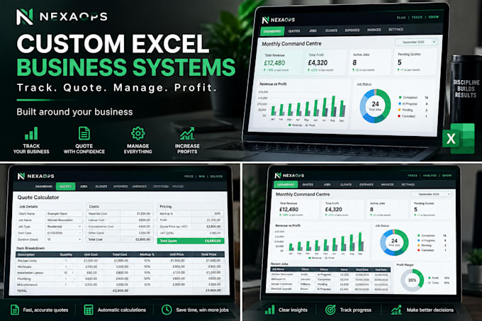 build a custom excel or google sheets business tracker