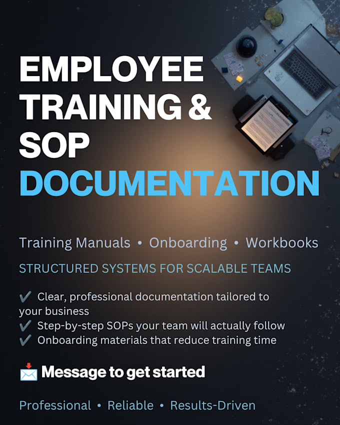 create employee training manuals sops  onboarding guides and workbooks