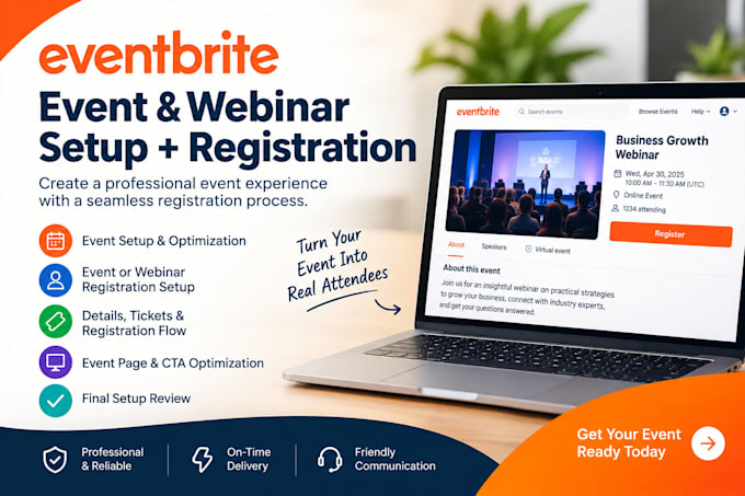 set up and promote your eventbrite event and webinar registration
