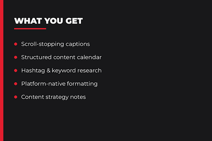 write social media captions and content calendar