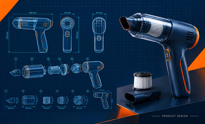 draw product illustration vector art technical drawing and product design