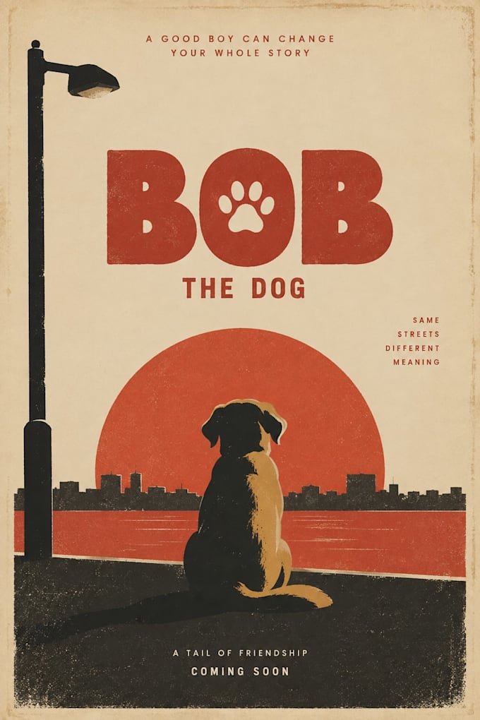 make retro style minimalistic poster