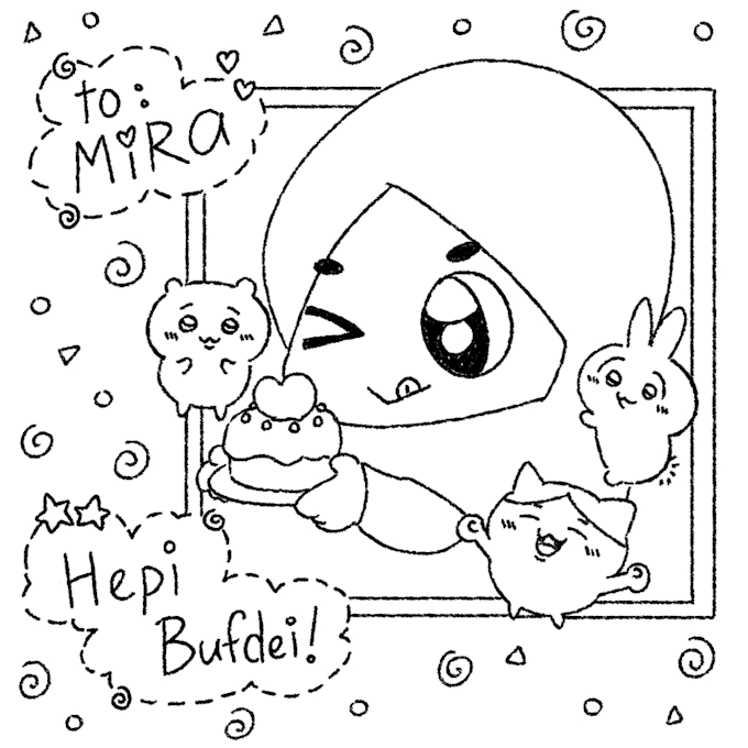 draw birthday art or any wishes