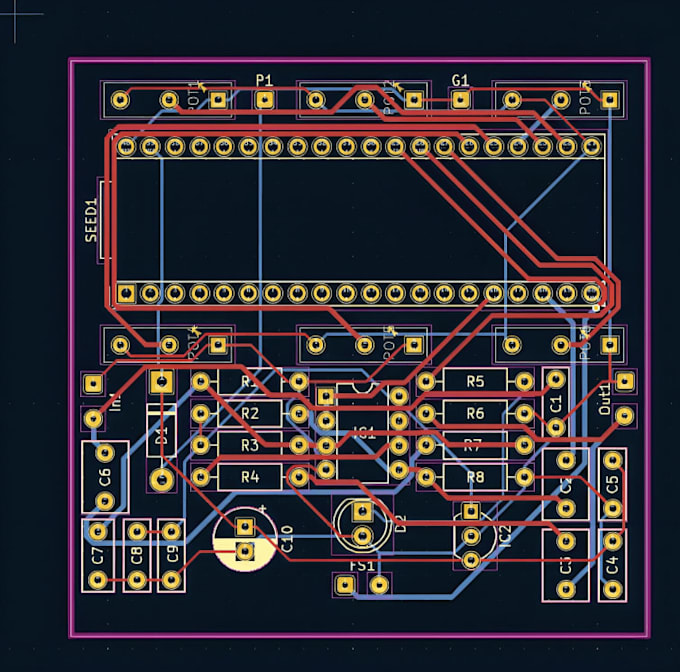 design custom pcb for guitar pedal effects