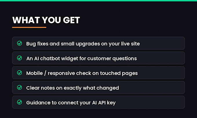fix your website and add an ai chatbot