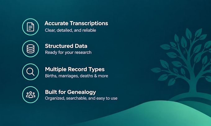 transcribe vital records and extract structured genealogy data