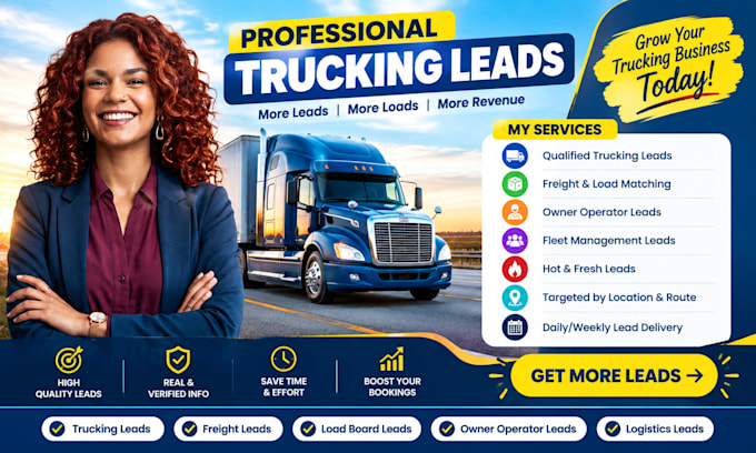 provide trucking leads, freight broker, carrier, logistics b2b