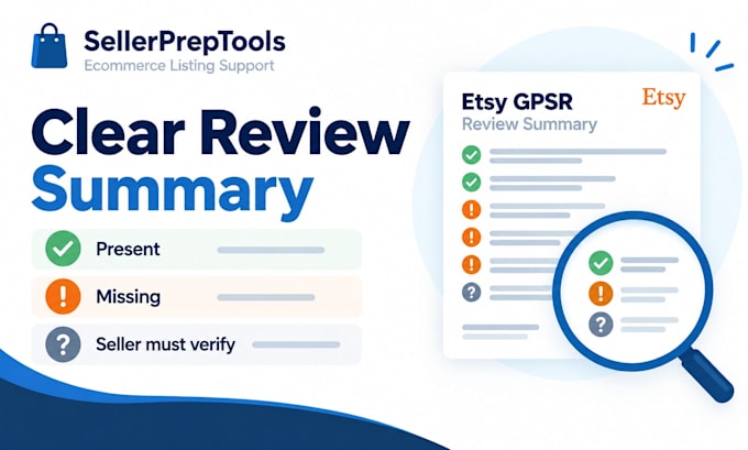 review your etsy listing for missing gpsr information