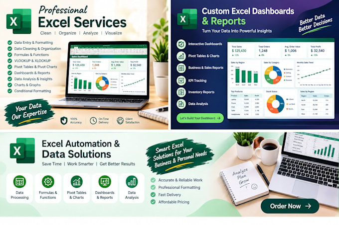 do ms excel, power bi, sql data analysis and visualization