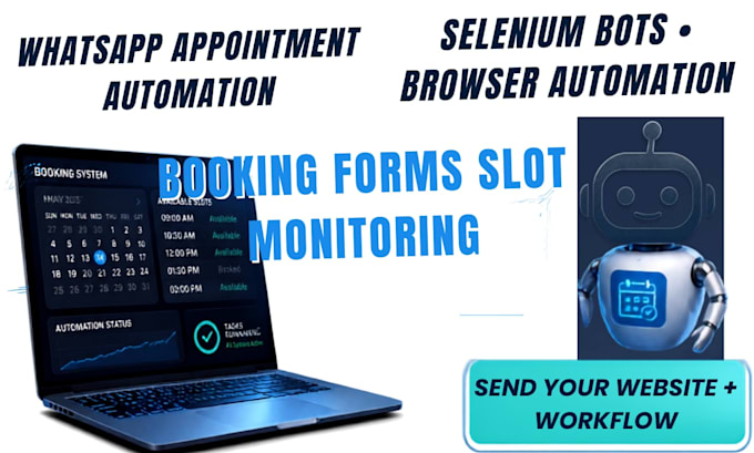build doctor appointment booking bot, order grabber doordash instacart uber bot