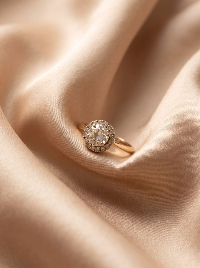 create a realistic ai ring photoshoot