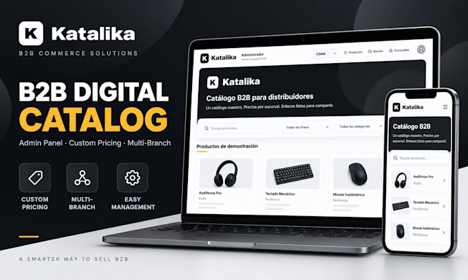 build a b2b digital catalog with admin panel and custom pricing