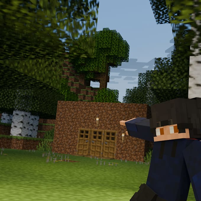 make a cinematic minecraft render of your skin