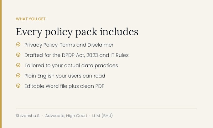 write your privacy policy, terms and conditions and disclaimer