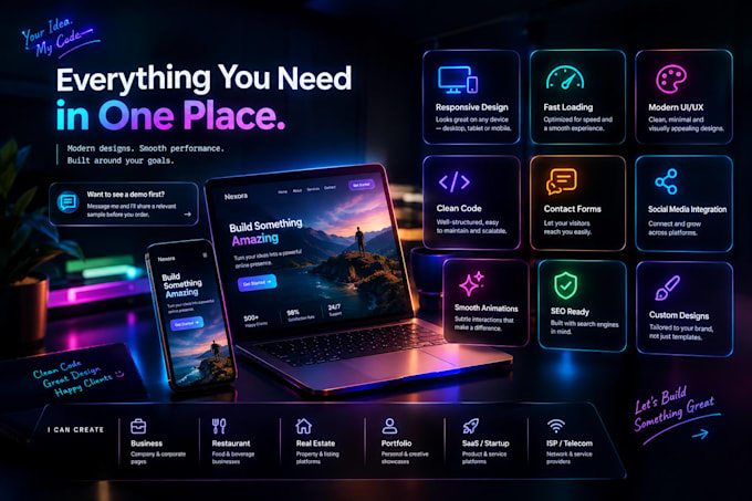 build a modern responsive site for your business