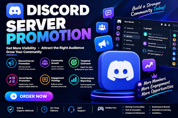 do discord server promotion, gaming server promotion, discord server growth