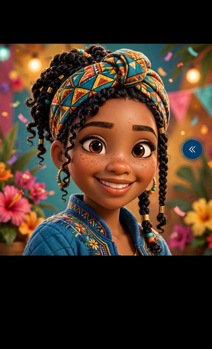 creat a stunning 3d pixar cartoon portrait from your photo