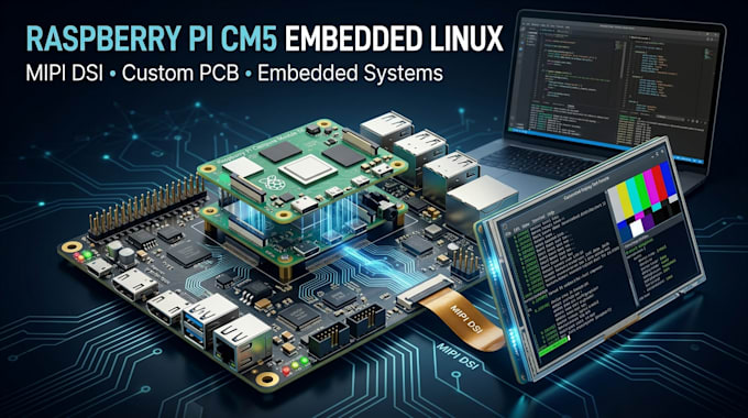develop raspberry pi cm5 embedded linux, mipi dsi and custom pcb