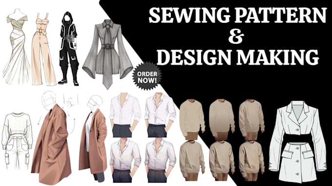 do professional sewing pattern making, clothing pattern design, and size grading
