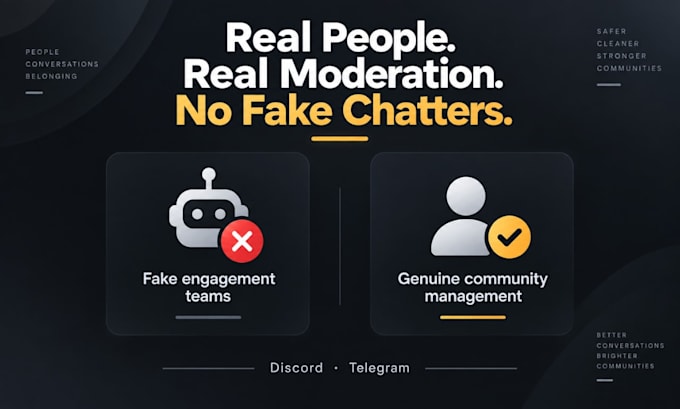 be your discord and telegram community manager and moderator