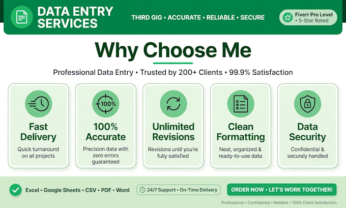 do accurate data entry